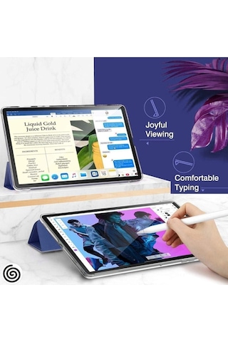 Samsung Galaxy Uyumlu Tab A8 10.5 Inç Sm-x200 Smart Kapak Katlanabilir Kılıf+ekran Koruyucu+kalem Kılıf