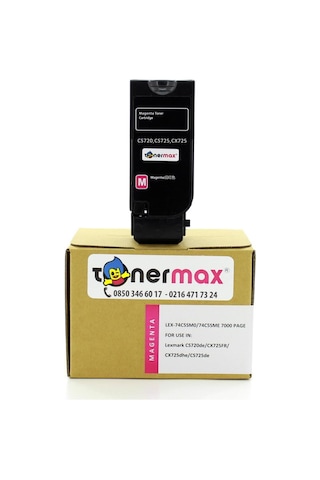 Tonerturk Lexmark Cs720-74C5Sm0 Kırmızı Uyumlu Toner Yüksek Kapasiteli