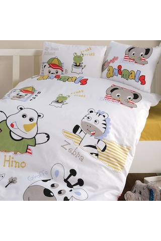 Clasy Ranforce Bebek Nevresim Takımı Animals V1 Sarı