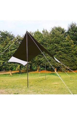 Novahub Kırmızı/siyah 6061 Alüminyum Çadır Direği, 16/19mm Çap, 207/47cm, Siyah Kapaklı Siyah