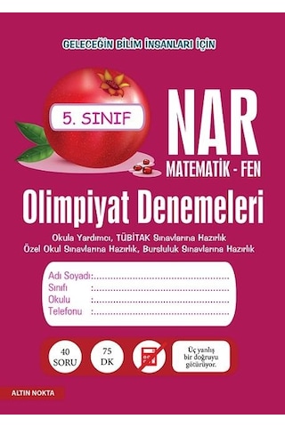 Altın Nokta Yayınları 5. Sınıf Matematik Olimpiyatlarına Hazırlık Seti 2 Kitap