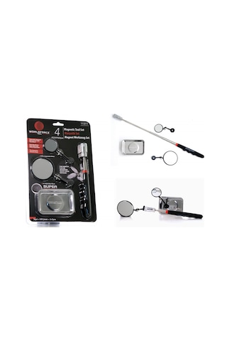 Worldforce Led Işıklı Mıknatıs Tornavida + Muayene Aynası Seti