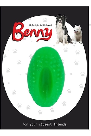 Benny Köpek Oyuncağı Sert Elips Top 8 x 4.5 CM