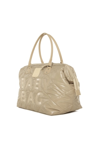 Bagmori Baby Bag Nakışlı Puf Şişme Anne Bebek Bakım Çanta Vizon