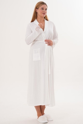 Mecit 6330 Ekru Sabahlıklı Lohusa Pijama Takımı