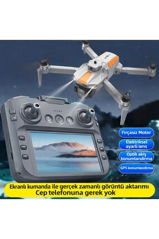 R06 Hd Kameralı Drone - Büyük Ekranlı Uzaktan Kumandalı- Katlanabilir
