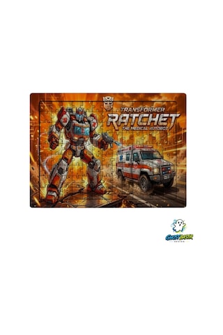 Ghostbastır Design Transformers Ratchet 99 Parça Ayaklı Puzzle Dekoratif Çocuk Yapbozu 0213