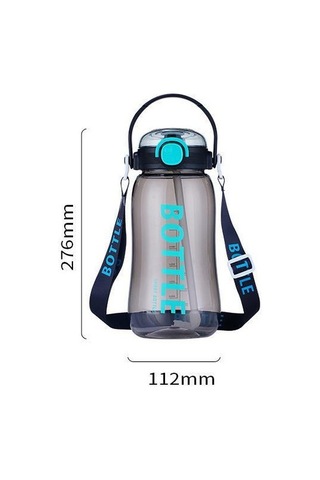 Tuomeng Büyük Kapasiteli Açık Su Bardağı Taşınabilir Yaz Anti-sonbahar Yüksek Sıcaklık Dayanımı Iyi Görünümlü Plastik Bardak 1.9l Mavi