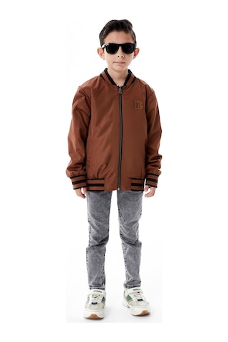 Benitto Kids Erkek Çocuk Kapüşonlu Çift Taraflı Mevsimlik Yağmurluk 51364 Kahve