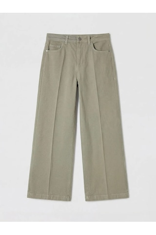 Lc Waikiki Yeşil Wideleg Kadın Jean Pantolon