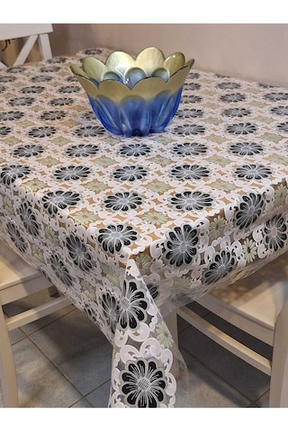 Ithal Pvc Muşamba - Desenli Silinebilir Masa Örtüsü 07iz01 Çok Renkli
