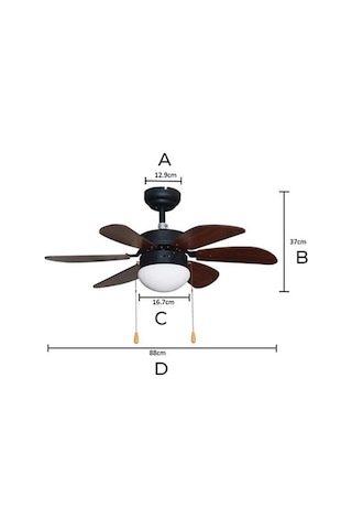 Vanti 60w 75cm 30inç Ahşap Desenli Tavan Tip Vantilatör 60w Kcf280