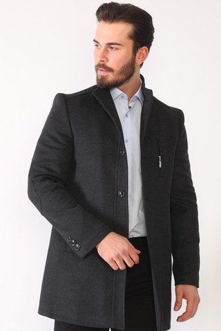 Plt9386 Dewberry Erkek Palto-antrasit Antrasit