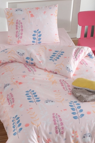 Eponj Home Tek Kişilik Pamuklu Nevresim Takımı 3 Parça Cikcik Desen Pembe / Yumuşak Dokulu Pembe