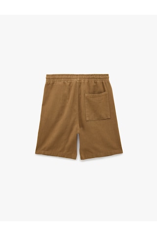 Koton Regular Fit Cepli Pamuklu Beli Bağcıklı Şort Kahverengi 6sam40121hw Kahve