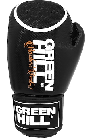 Green Hill Siyah Boks Eldiveni Panter Daire Desenli