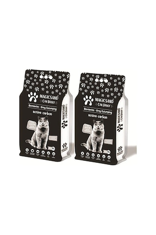 Magicsand Cat Litter Active Carbon İnce Topaklanan Kedi Kumu 2 x 10 L Magicsand Cat Litter Active Carbon İnce Topaklanan Kedi Kumu 2 x 10 L