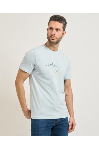 Guess M6gı11k2992 Cn Ss Triangle Hd Mu Erkek Tişört Mavi