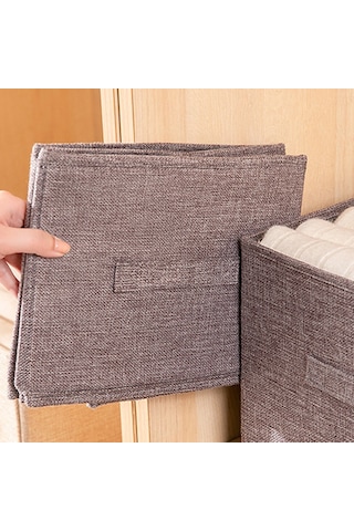 Cbtx Yorgan Battaniye Giysileri İçin 65l İmitasyon Keten Yıkanabilir Saklama Kutusu Bej