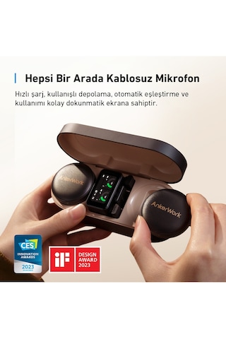 Anker Ankerwork M650 Kablosuz Yaka Mikrofonu Siyah
