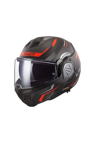 Ls2 Advant Kuka Kask Mat Siyah - Kırmızı