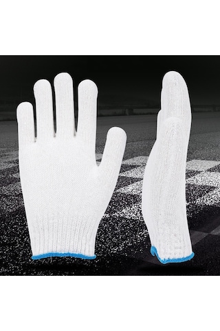 Sones 750g 12 Çift İşçi Koruma Aşınmaya Dayanıklı Pamuklu Eldiven Kalınlaştırılmış Şantiye Çalışma Eldiveni