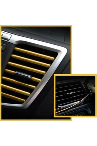 Buffer Gold Araba Oto Trim Dekorasyon Şeridi Kauçuk Elastik Kolay Kurulum 5 Metre Şerit Bant