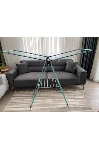 Turkuaz Renkli Kanatlı Kurutmalık Elbise Çamaşır Kurutmalığı Kalı