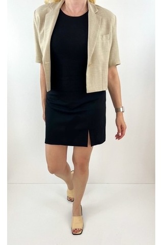 Modaonna Yırtmaçlı Siyah Mini Etek Siyah