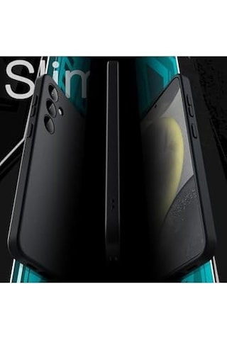 & Aksesuar Galaxy S24 Plus / S25 Plus İle Uyumlu İçi Kadife Kamera Korumalı Lansman Silikon Kılıf İnce Yapılı Tam Koruma Sağlayan Kamera Korumalı Kılıf Siyah