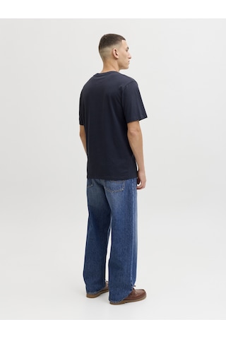 Jack & Jones Erkek Gögüs Logo Baskili Tisört - Cole - 12288492 Lacivert