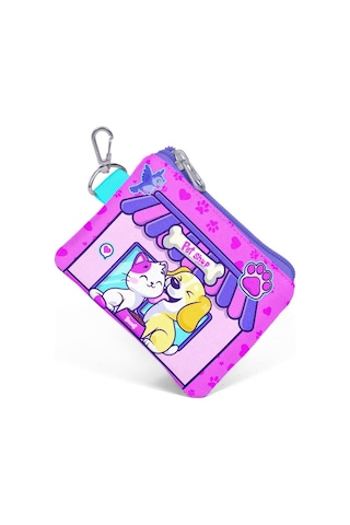 Coral High Kedi Köpek Bozuk Para Çantası - Kız Çocuk