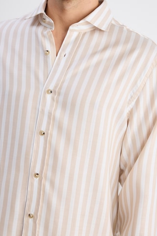 D'S Damat Ds Damat Comfort Bej Çizgili Gömlek 6hc02g805327m