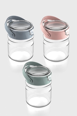 Renga Mono 900 Ml 3'lü Cam Kavanoz Seti 131064 Renkli Renkli