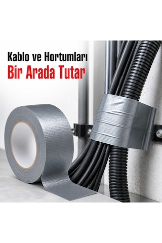 Sanplaza Gri Duct Tape Güçlü Çok Amaçlı Tamir Ve Tadilat Bandı 48 Mm X 10 Mt 12 Adet