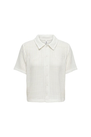 Only Onlfreya S/s Polo Cardıgan Jrs Kadın Beyaz Hırka - 15349327 Beyaz