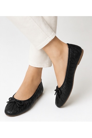 N Napa Shoe Np.16307.siyah Deri Babet