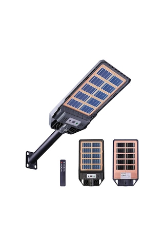 300w Çift Yüzey Şarjlı Güneş Enerjili Ultra İnce Led Sokak Lambası Su Geçirmez, Sensörlü, Kumandalı Çok Renkli