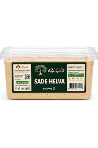 Sade Tahin Helvası 500 Gr, Geleneksel Tahin Helvası, Kahvaltılık Premium Helva
