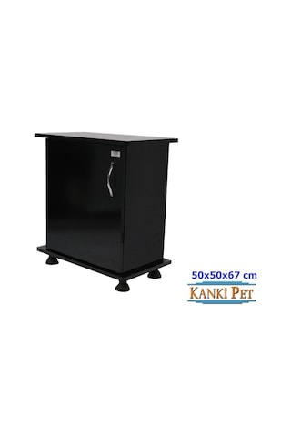 Kanki Pet 50 CM Akvaryum Mdf Sehpa Siyah 50 x 50 x 67 CM