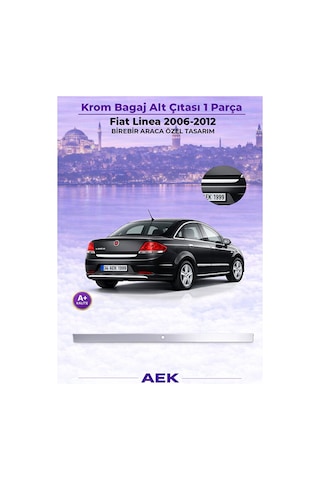 Fiat Linea Araca Özel Krom Bagaj Alt Çıtası A+