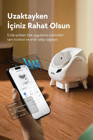 Catlınk Üstü Açık Otomatik Kedi Tuvaleti, Beyaz-scooper Open-x