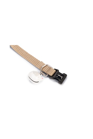 Hnrlıshp Beeztees Kedi Boyun Tasması, Zilli, Bej, 20-30cm
