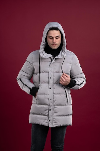 Sir Regular Fit Kapşonlu Astarlı Uzun Kalın Şişme Mont 001