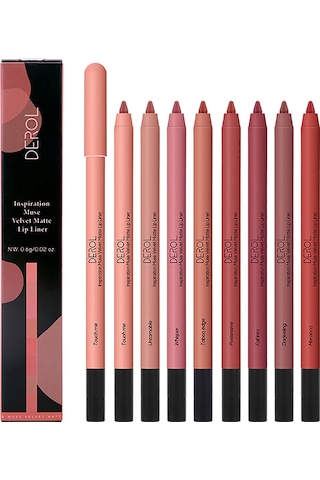 Folinda Derol Mat Ruj Ve Dudak Kalemi - Çok Fonksiyonlu, Uygulanması Kolay, Kalıcı Ve Su Geçirmez, Yeni Başlayanlar İçin Mükemmel - 08