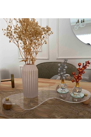 Ahşap Top Ayaklı Gold Düğmeli Şeffaf Pleksi Organizer Pinterest