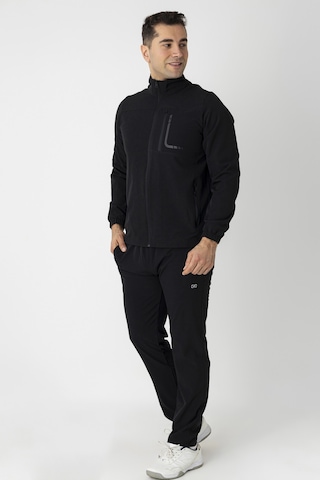 Crozwise Spor Lycra Erkek Eşofman Takımı Siyah 1247-10