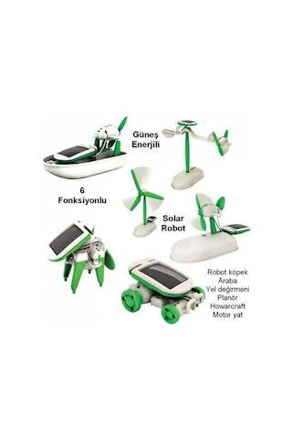 Solar Robot 6 In 1 Kit Güneş Enerjili Robot Oluşturma Seti