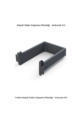Mesan Köşeli Gider Kapama H:70mm Antrasit
