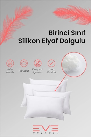 Eve Tekstil 5 Adet Micro Silikon Elyaf Nonwovenyastık 50x70cm 700 Gr